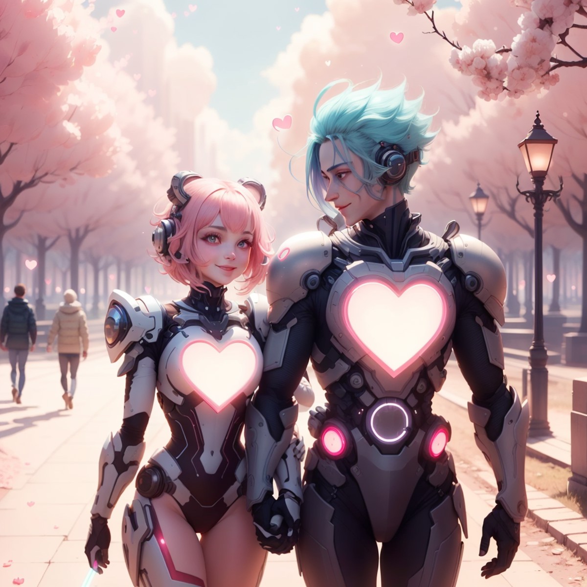 09646-3937869446-, cupidtech ,scifi, _light smile,_couple walking in the park, long hair , short hair ,glowing colored hair, glowing eyes,lookin.png